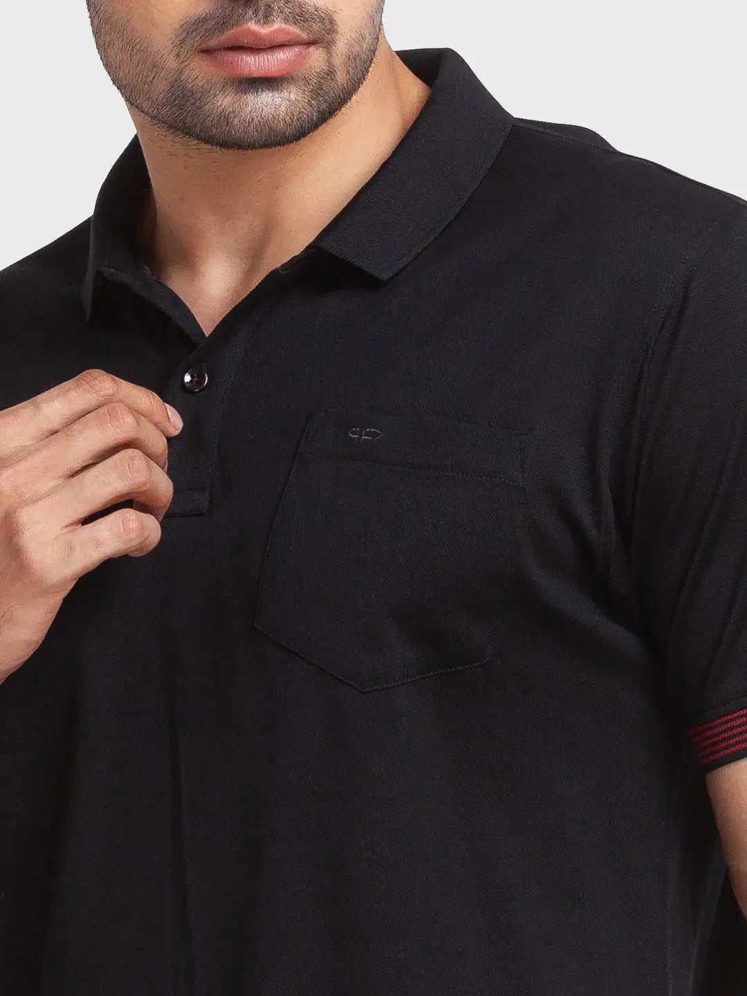 Men Tailored Fit Maroon Polo