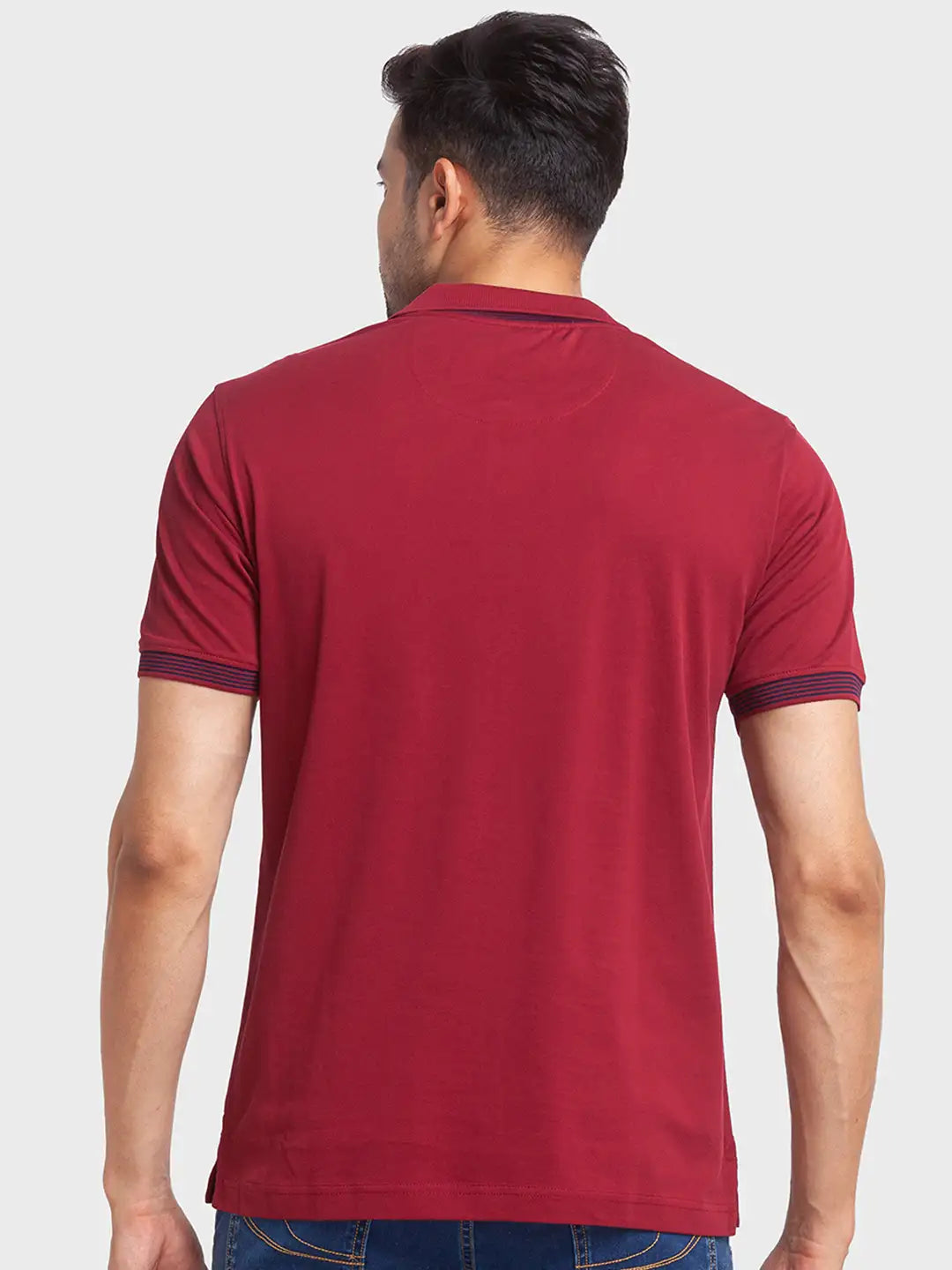 Men Tailored Fit Green Polo