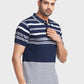 Men Tailored Fit Blue Polo