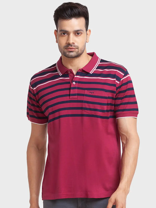 Men Tailored Fit Green Polo