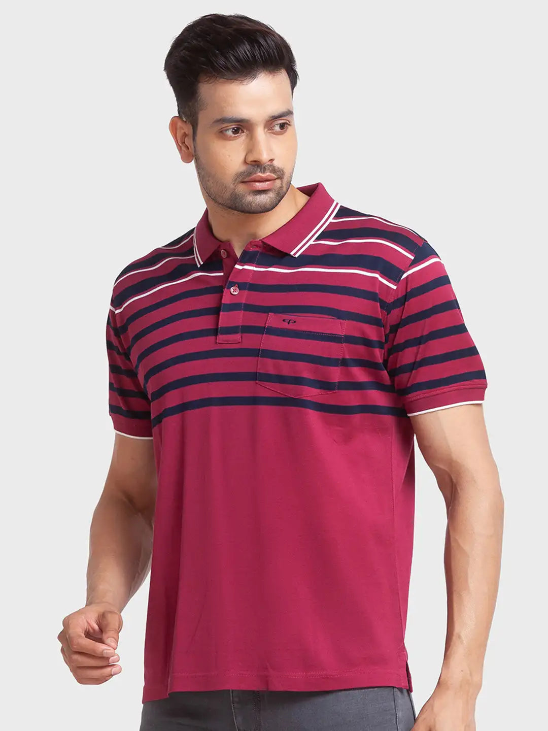 Men Tailored Fit Green Polo
