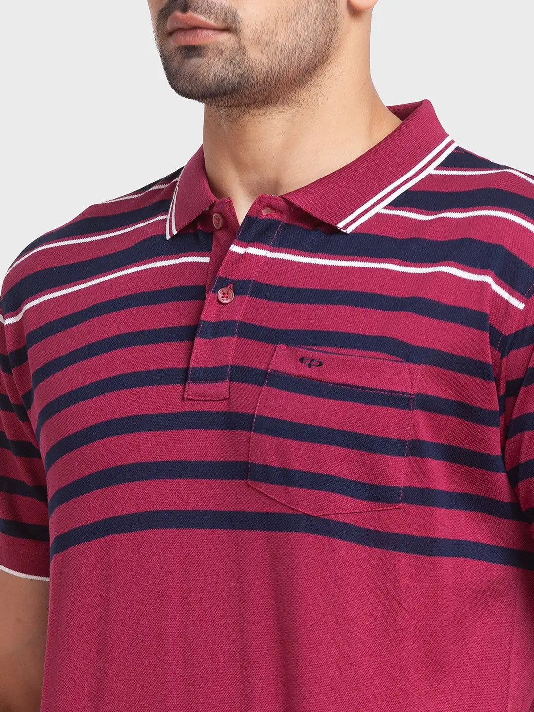 Men Tailored Fit Green Polo