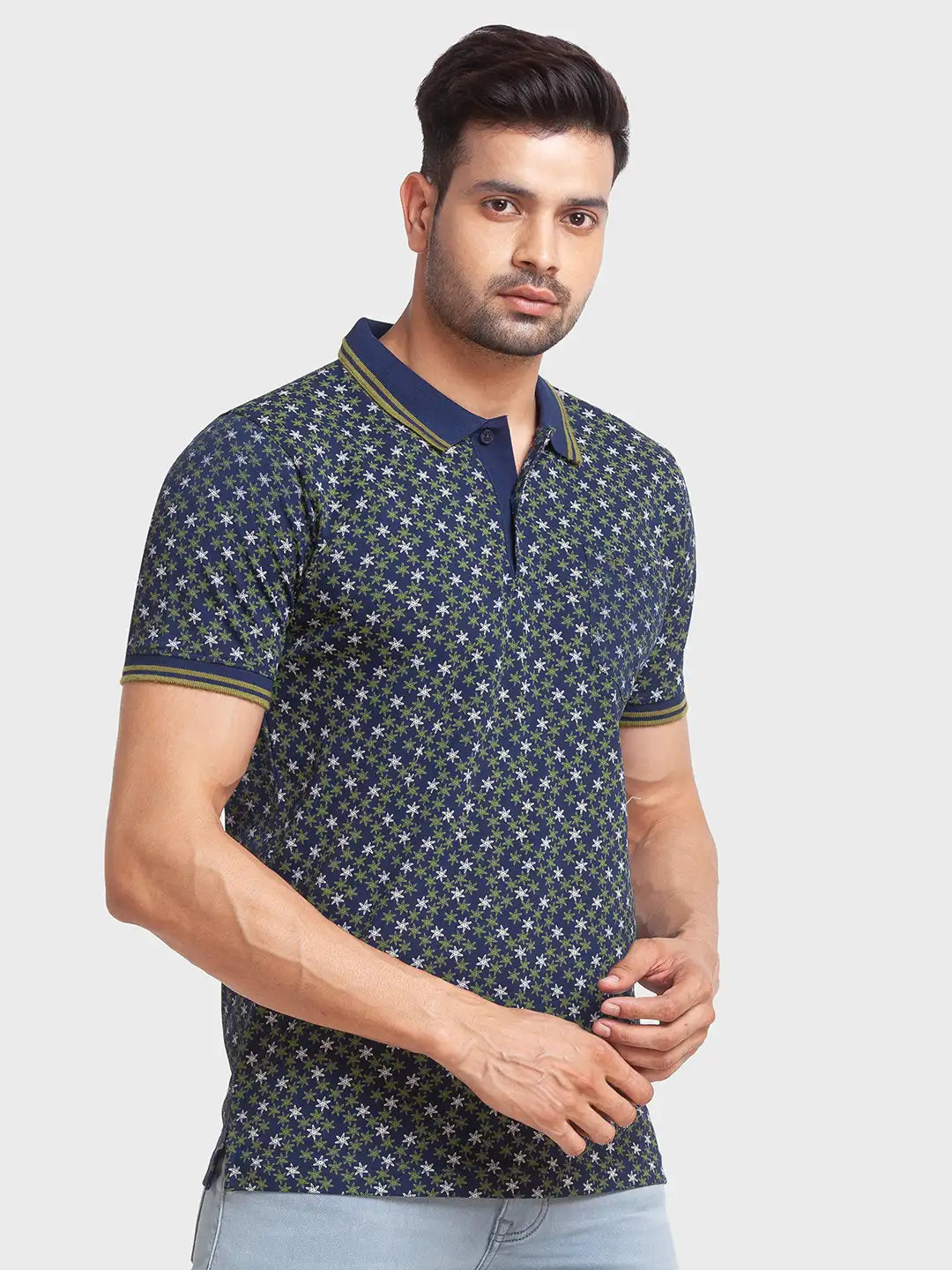 Men Tailored Fit Orange Polo