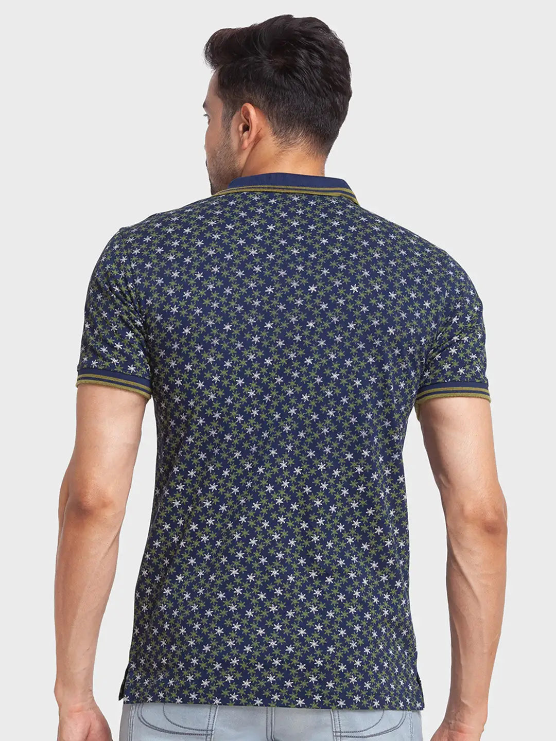 Men Tailored Fit Orange Polo