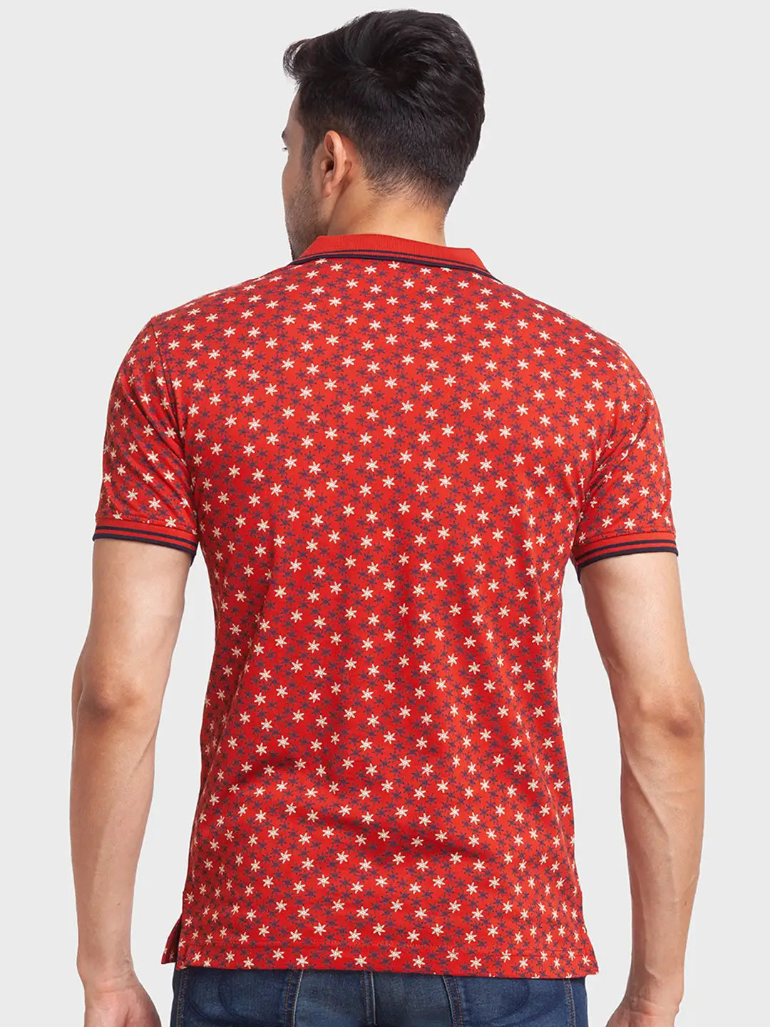 Men Tailored Fit Yellow Polo