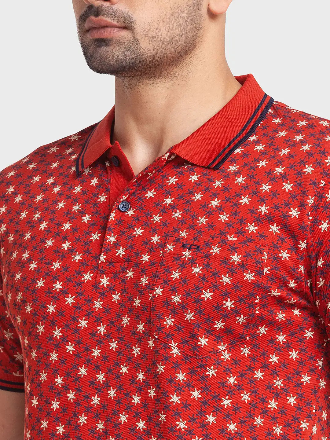 Men Tailored Fit Yellow Polo