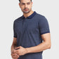 Men Tailored Fit Blue T-Shirt