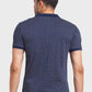 Men Tailored Fit Blue T-Shirt