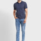 Men Tailored Fit Blue T-Shirt