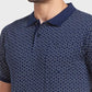 Men Tailored Fit Blue T-Shirt