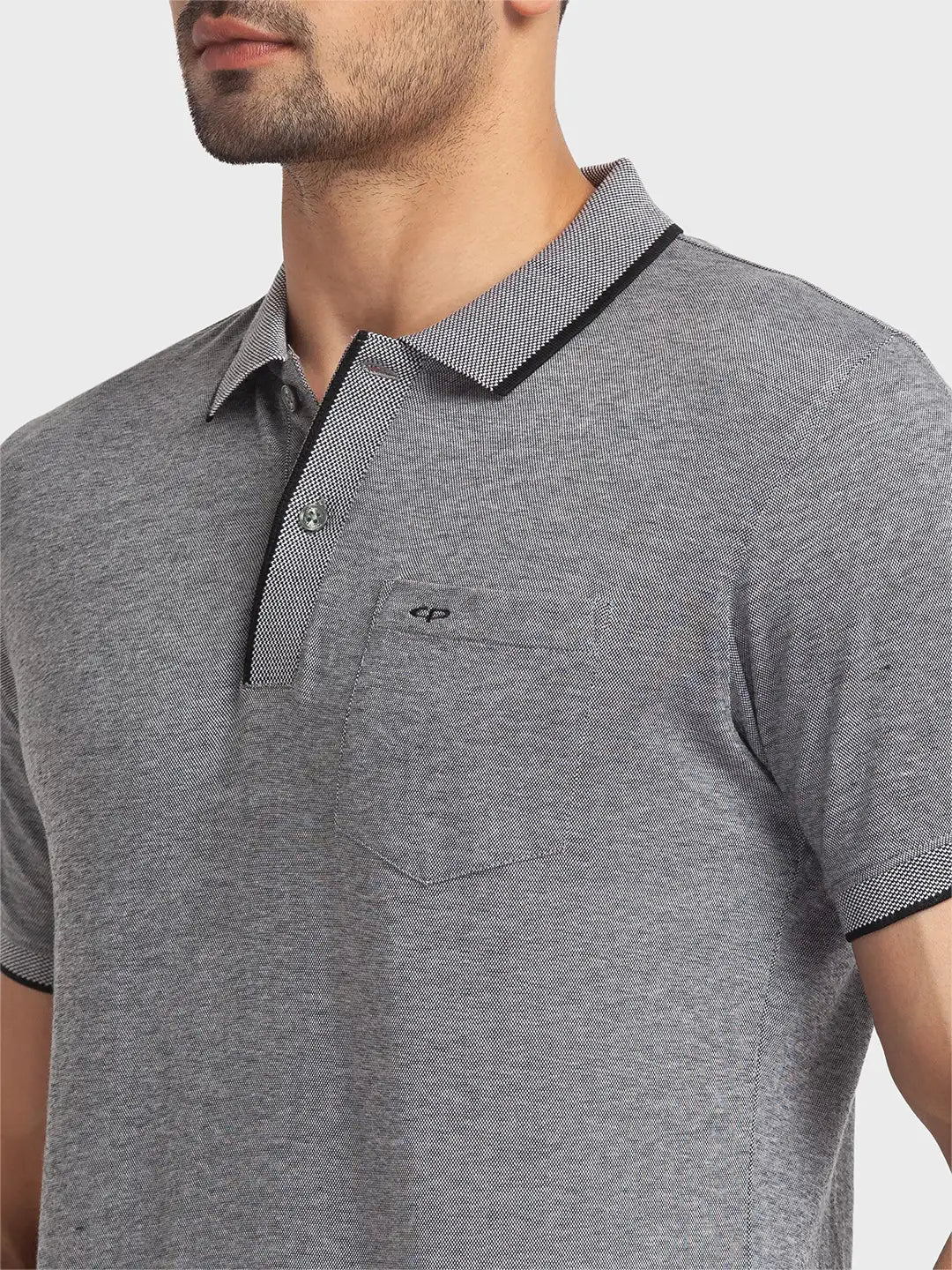 Men Tailored Fit Green Polo