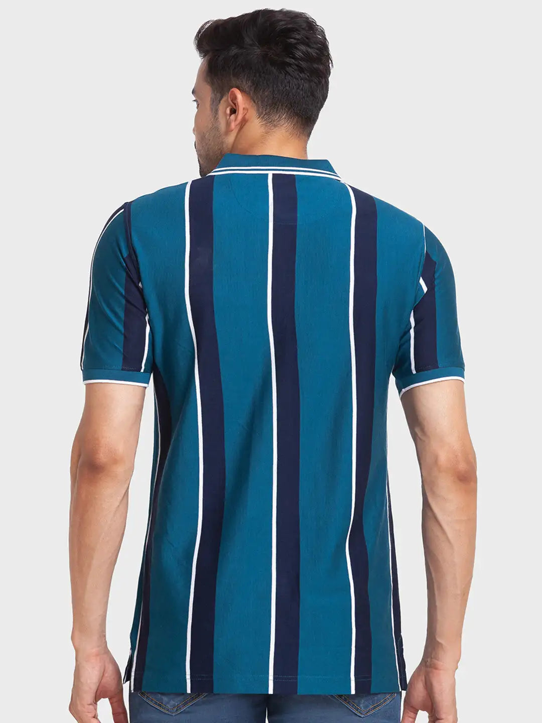 Men Tailored Fit Orange Polo