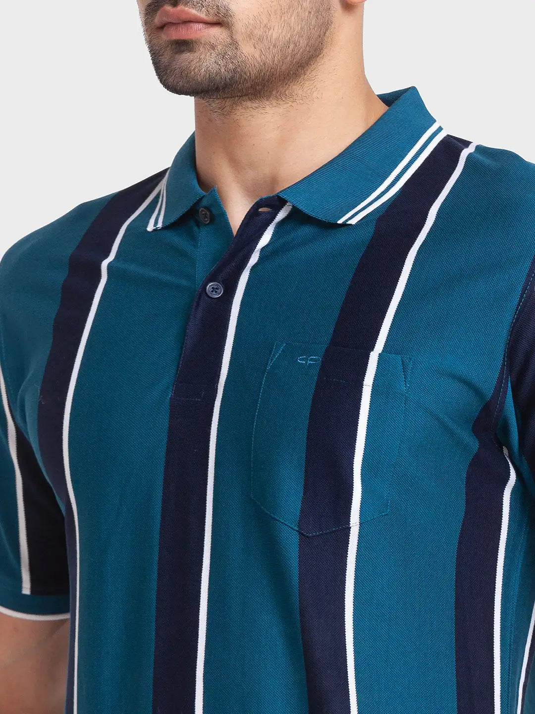 Men Tailored Fit Orange Polo