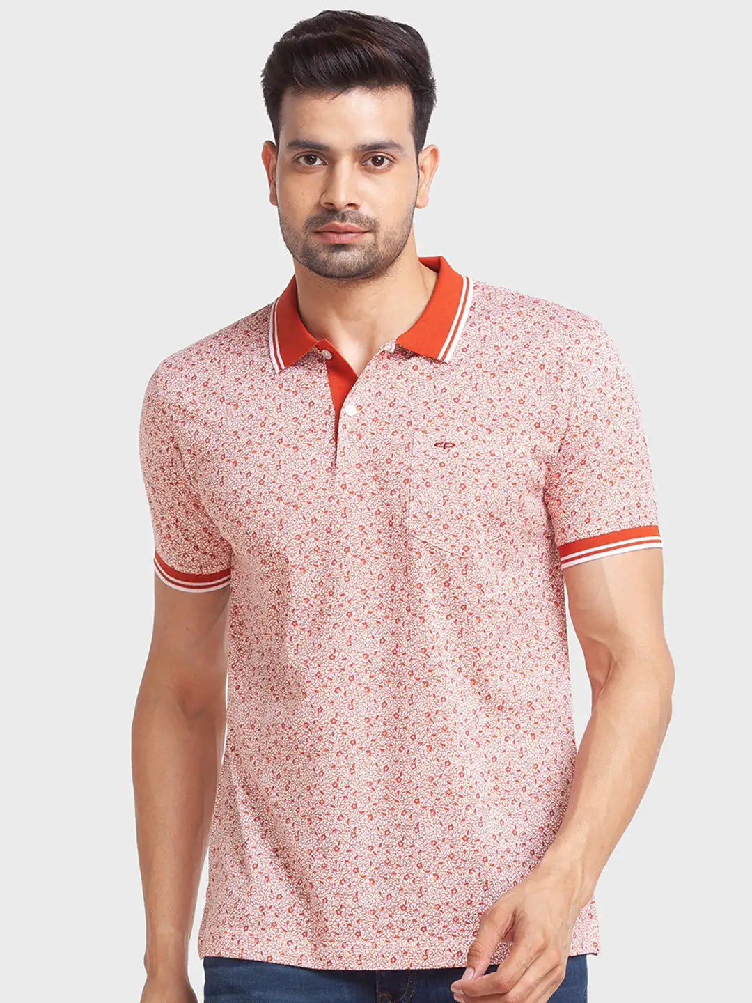 Men Tailored Fit Maroon Polo