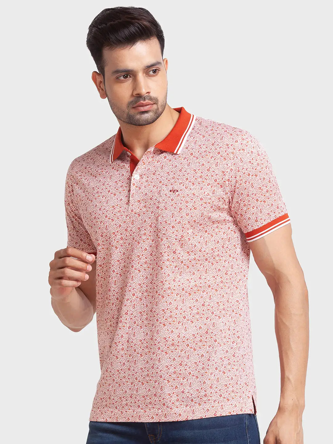 Men Tailored Fit Maroon Polo