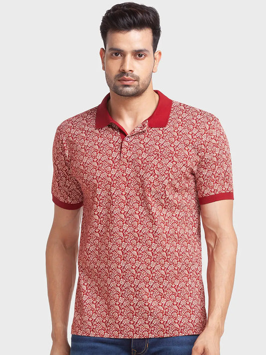 Men Tailored Fit Blue Polo