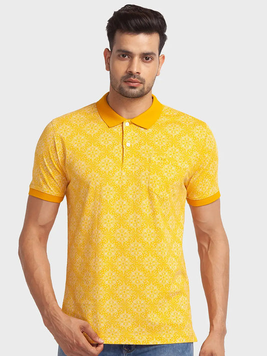 Men Tailored Fit Blue Polo