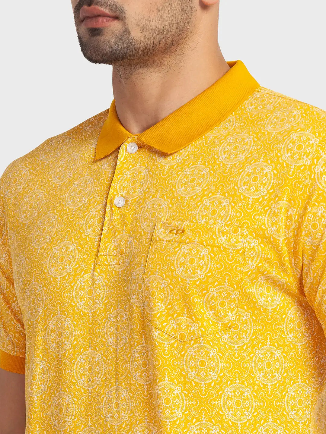 Men Tailored Fit Blue Polo