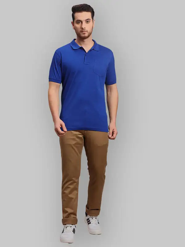 Men Tailored Fit Red Polo