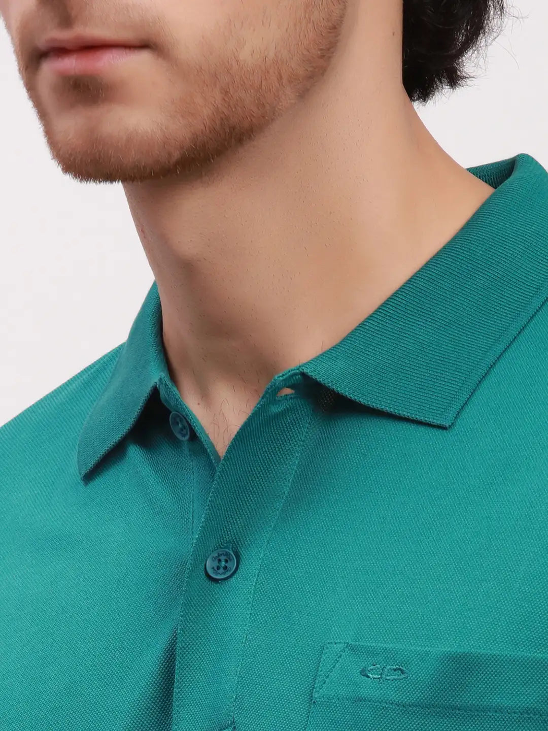 Colorplus Men Khaki Solid Piece Dyed Nuvo Fit Cotton Blend Trouser