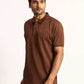 Men Tailored Fit Blue T-Shirt