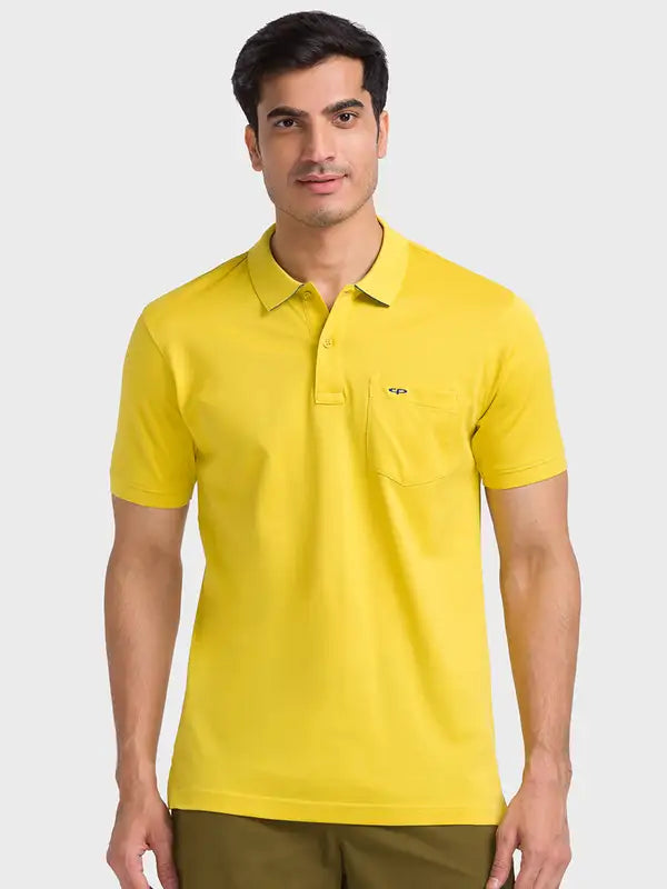 Men Tailored Fit Blue T-Shirt