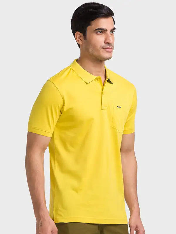 Men Tailored Fit Blue T-Shirt