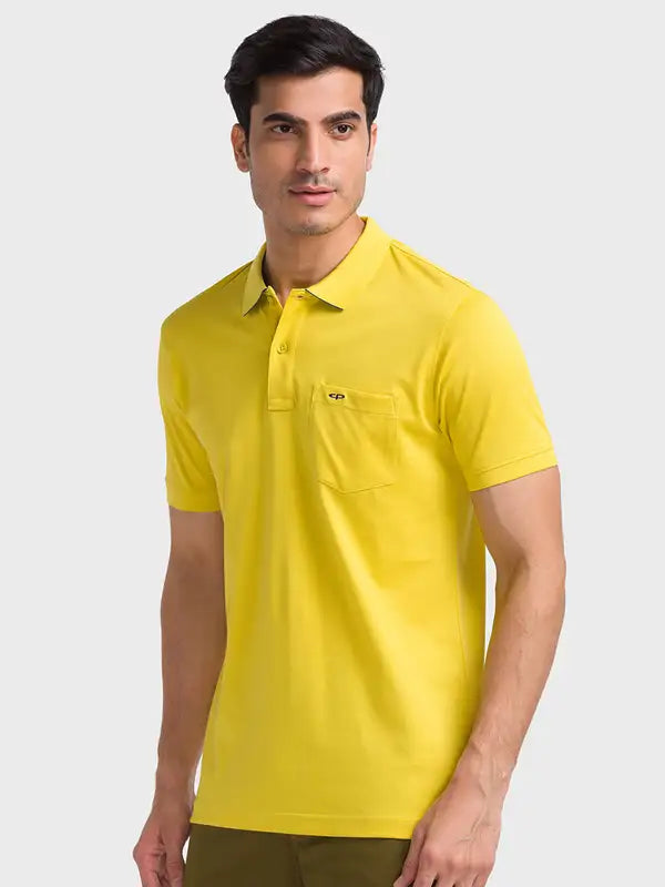 Men Tailored Fit Blue T-Shirt