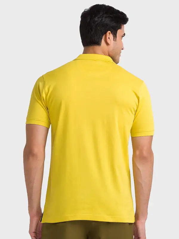 Men Tailored Fit Blue T-Shirt