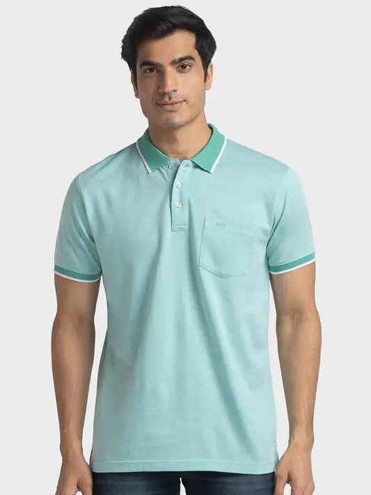 Men Tailored Fit Light Pink T-Shirts