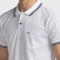 Men Tailored Fit Blue T-Shirts