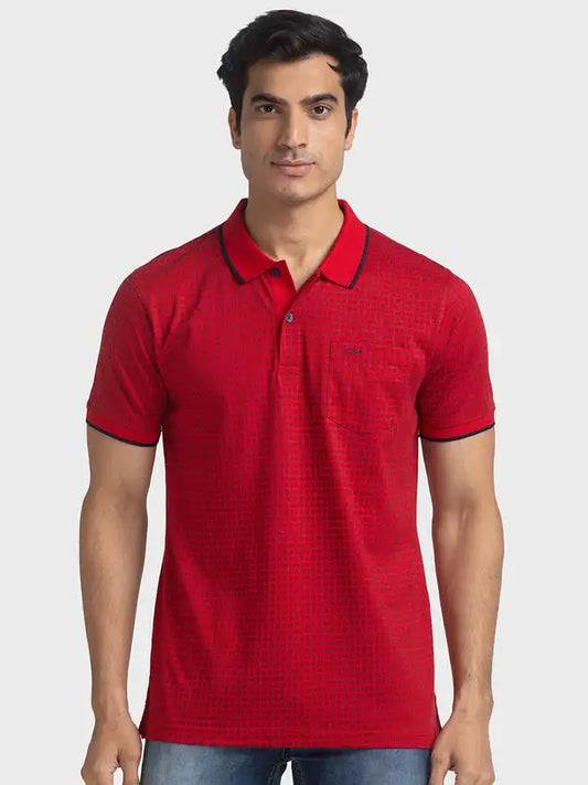 Men Tailored Fit Red T-Shirts