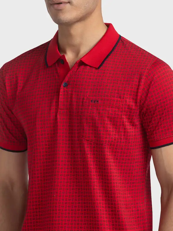 Men Tailored Fit Red T-Shirts