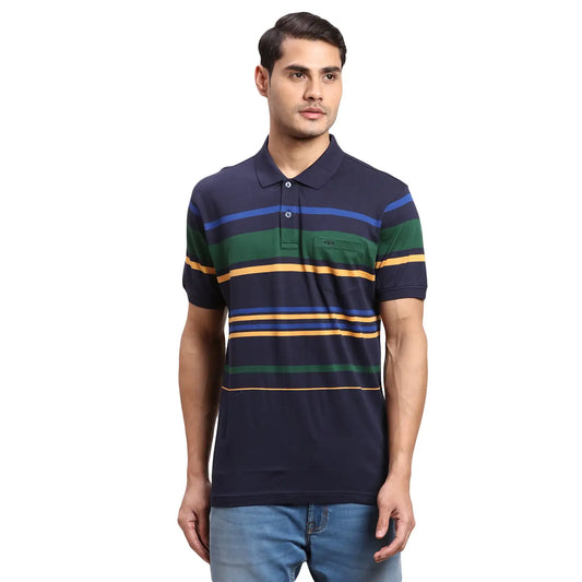 ColorPlus Men White Print Regular Fit Cotton Round Neck T-Shirt
