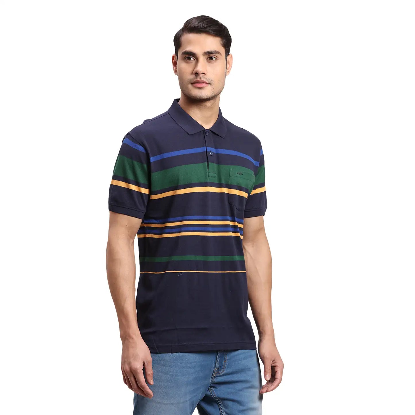 ColorPlus Men White Print Regular Fit Cotton Round Neck T-Shirt