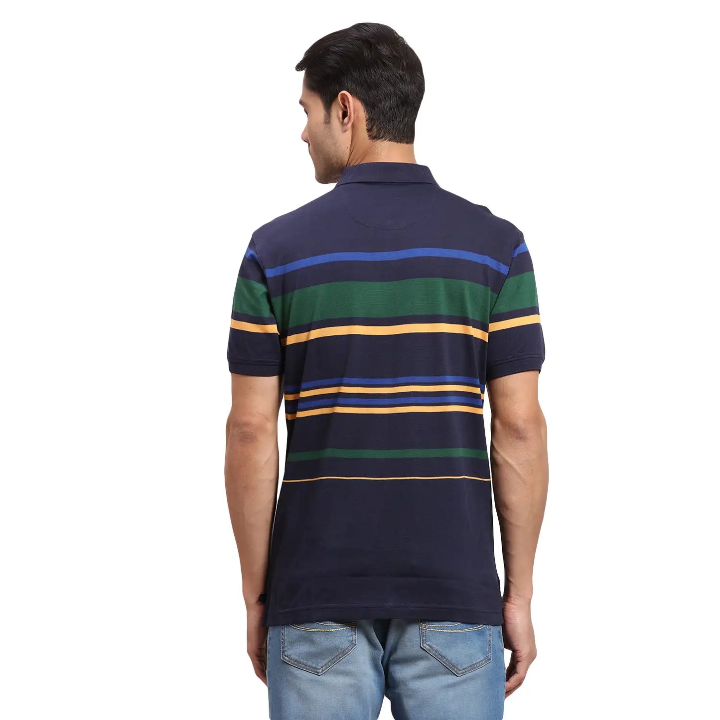 ColorPlus Men White Print Regular Fit Cotton Round Neck T-Shirt
