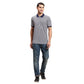 Men Brown Regular Fit Stripe Cotton Half Sleeve T-Shirt