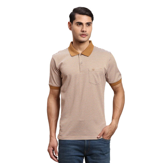 Men Blue Regular Fit Print Cotton Half Sleeve T-Shirt