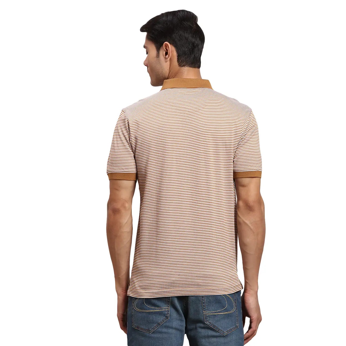 Men Blue Regular Fit Print Cotton Half Sleeve T-Shirt