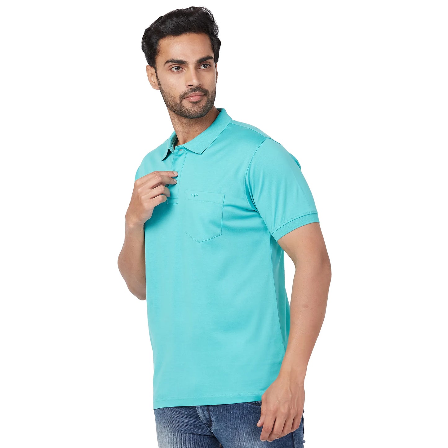 ColorPlus Men Green Print Regular Fit Cotton Half Sleeve T-Shirt