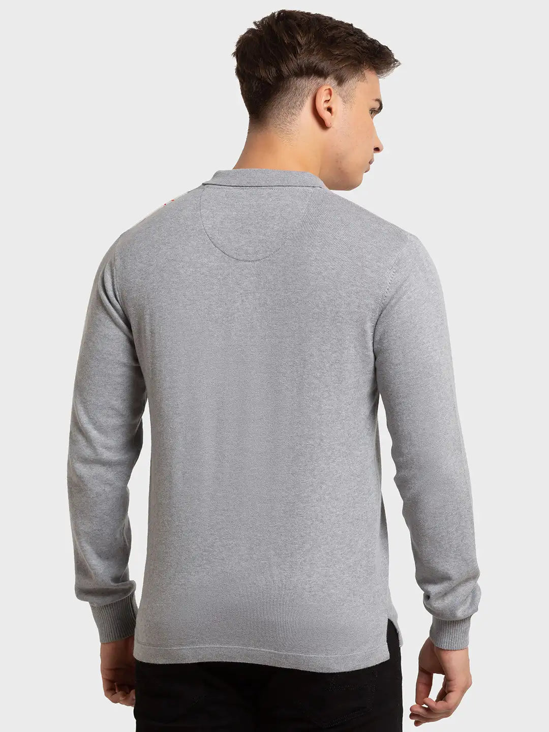 Men Tailored Fit Blue T-Shirt & Polo