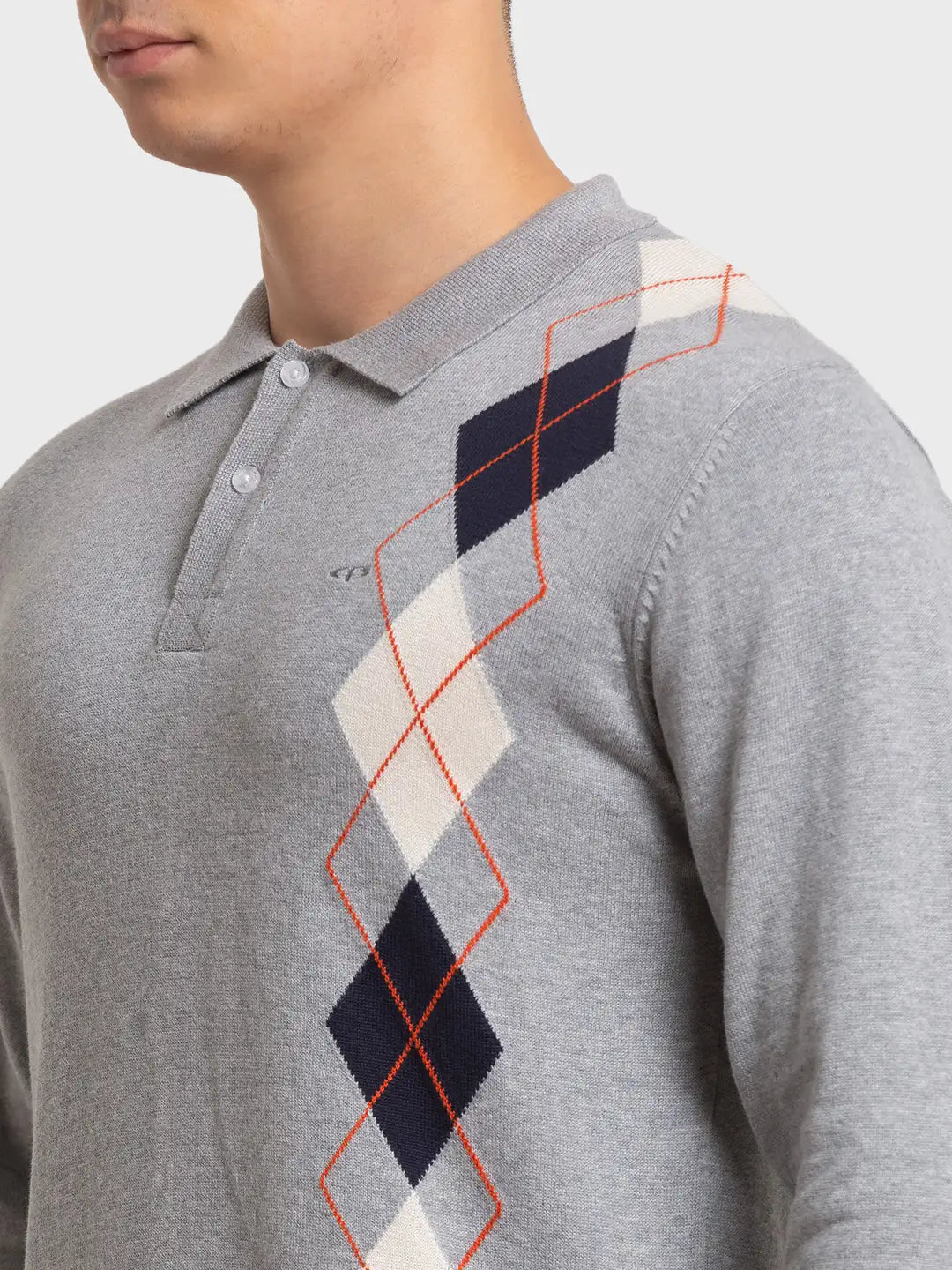Men Tailored Fit Blue T-Shirt & Polo