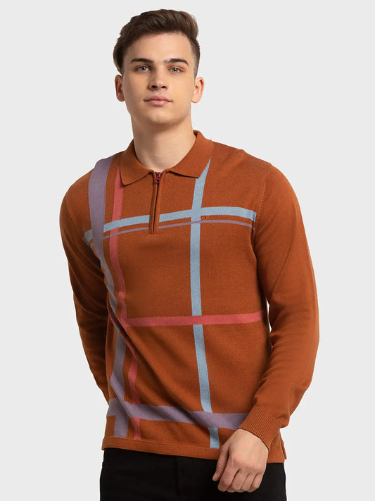 Men Tailored Fit Light Grey T-Shirt & Polo