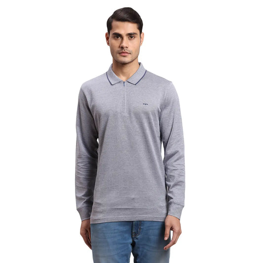 Men Orange Regular Fit Solid  Cotton Full Sleeve  T-Shirt