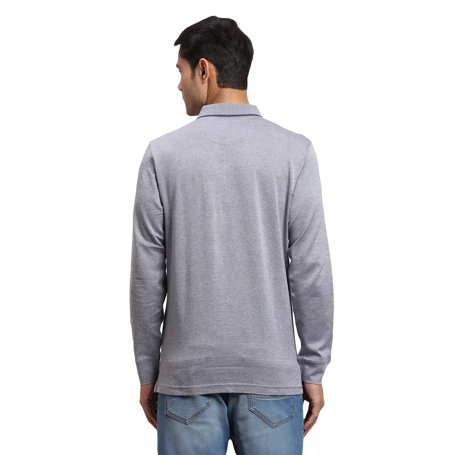 Men Orange Regular Fit Solid  Cotton Full Sleeve  T-Shirt