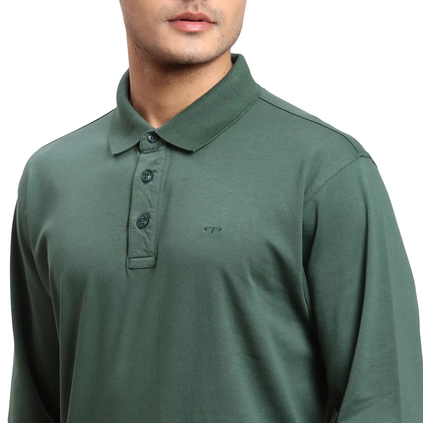 Men Brown Regular Fit Solid  Cotton Full Sleeve  T-Shirt