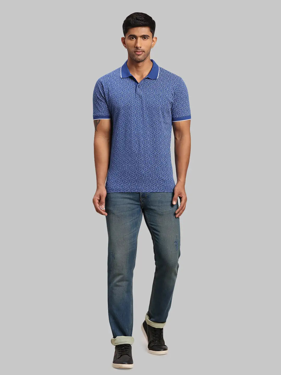 Men Tailored Fit Medium Red Polo