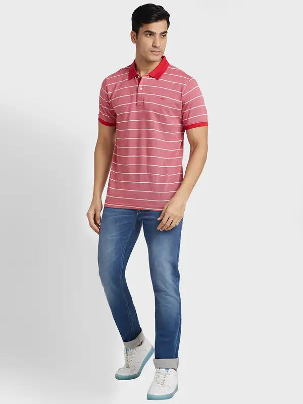 Men Tailored Fit Light Brown Polo