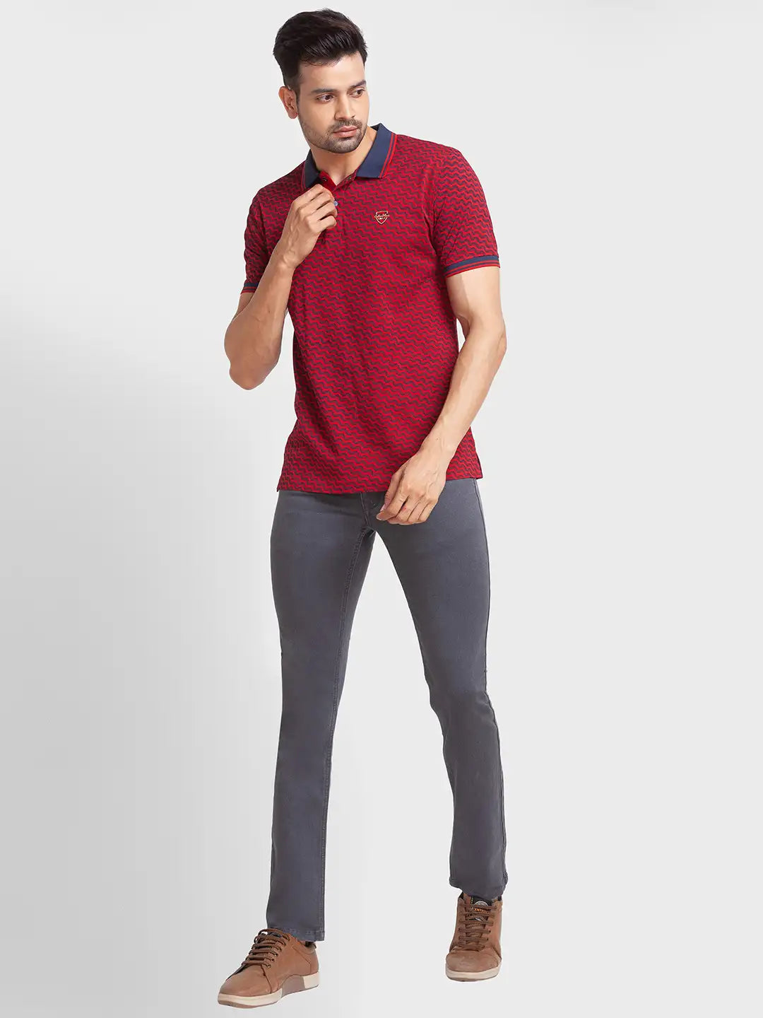 Men Tailored Fit White Polo