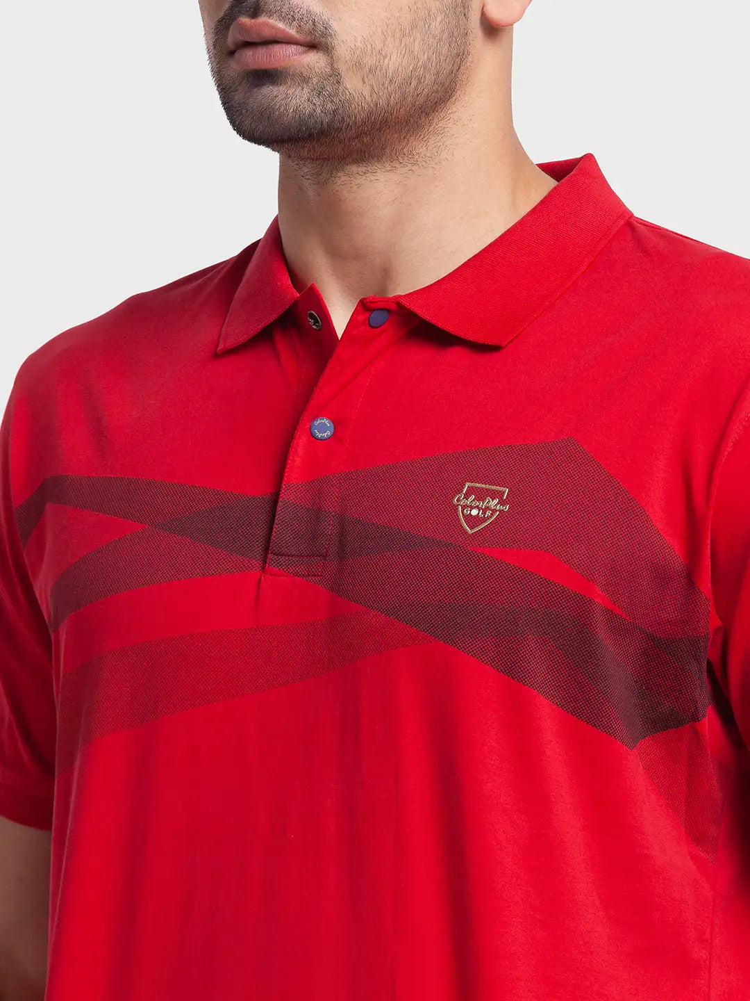 Men Tailored Fit Blue Polo